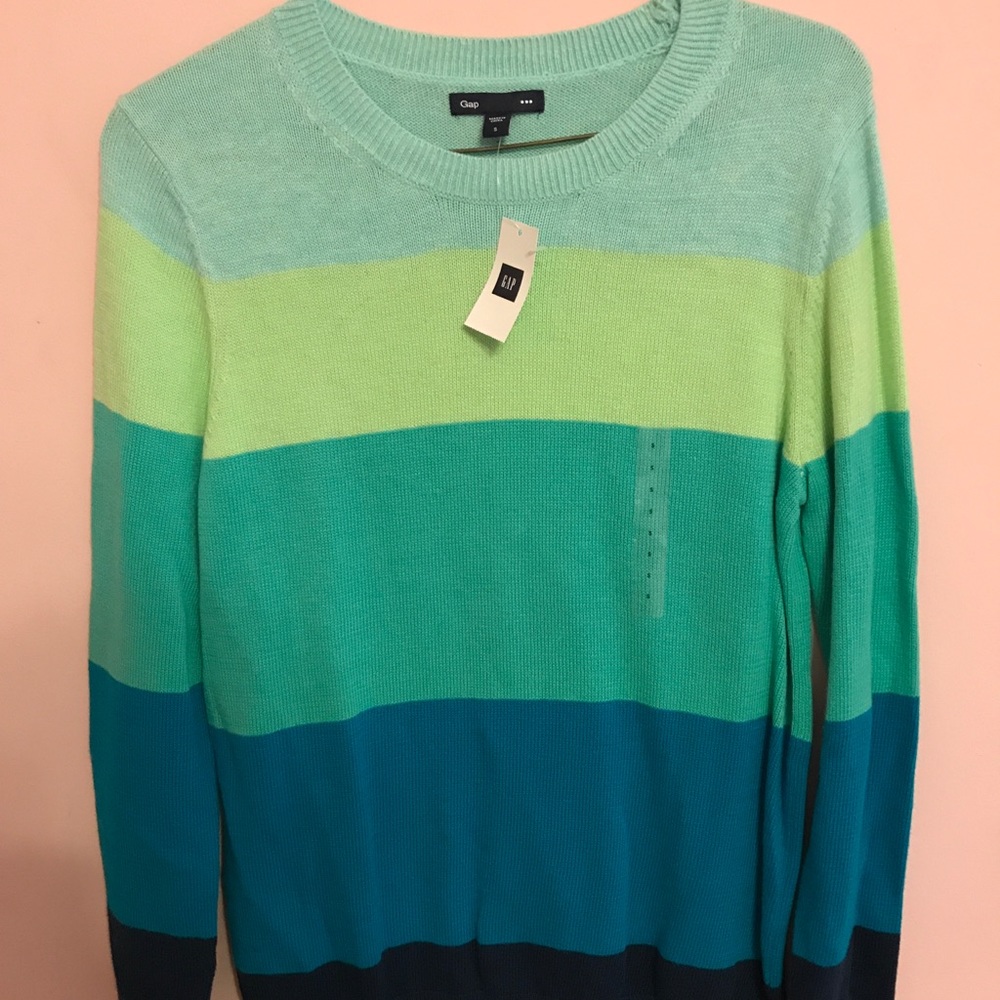 NWT Gap Blur Striped/Colorblock Sweater